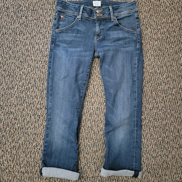 Awesome Hudson Flap Pocket Straight Leg Skinny Jeans Stretchy Size 27 - Picture 2 of 11